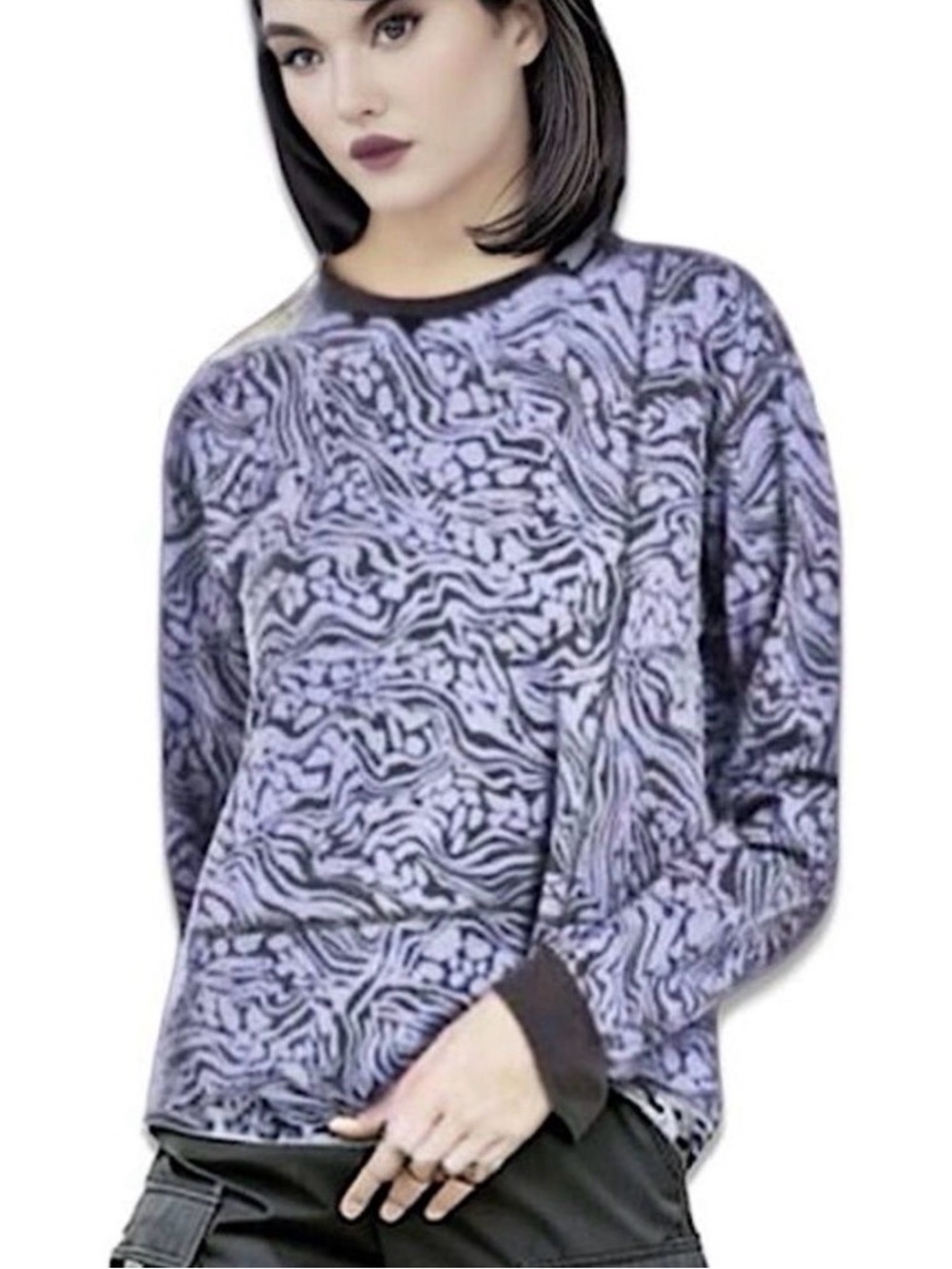 NWT Johnny Was Calme Seamed Oversized Pullover Sweatshirt